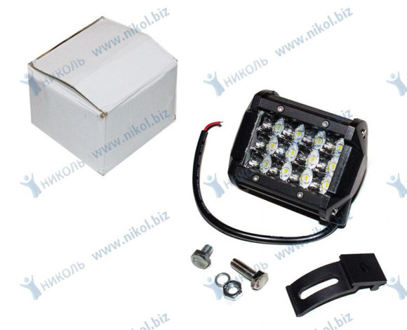 Фара пр-тум универс 12 диодов, 36W, направл.свет (влагопылезащищ), 12V Фара пр-тум универс 12 диодов, 36W, направл.свет (влагопылезащищ), 12V