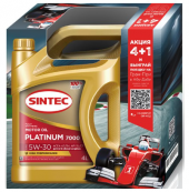 АКЦИЯ Масло мотор. SINTEC PLATINUM 7000 SAE 5W30 ACEA А3/В4 4л. Акция 4+1
