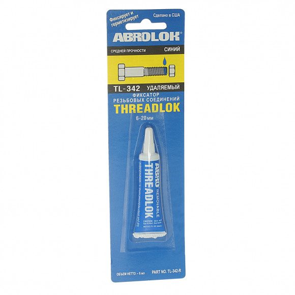ABRO Фиксатор резьбы синий 6 мл. 1*12шт(TL342R)