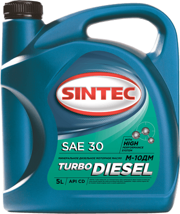 Масло мотор. SINTEC ТУРБО ДИЗЕЛЬ М-10ДМ API CD (5л) 1*3шт
