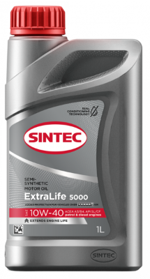 Масло мотор. SINTEC Extra Life 5000 SAE 10W-40 ACEA A3/B4 1л