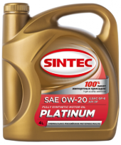 Масло мотор. SINTEC PLATINUM SAE 0W-20 ILSAC GF-6  (4л) 1*4шт