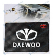 Коврик липучка DAEWOO черный (бел.знач)