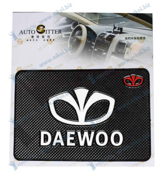 Коврик липучка DAEWOO черный (бел.знач) Коврик липучка DAEWOO черный (бел.знач)