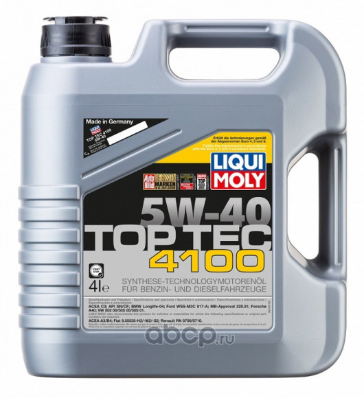 Масло мотор. Liqui Moly 5W40 TOP TEC 4100 4л. Масло мотор. Liqui Moly 5W40 TOP TEC 4100 4л.