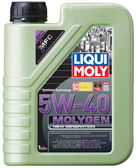 Масло мотор. Liqui Moly 5W40 MOLIGEN син 1л Масло мотор. Liqui Moly 5W40 MOLIGEN син 1л