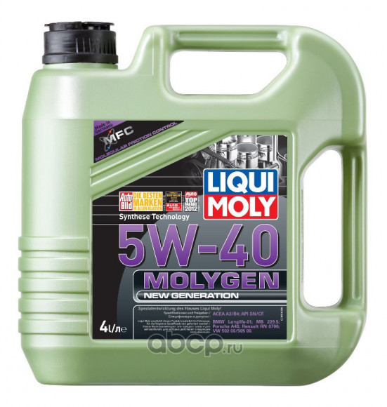 Масло мотор. Liqui Moly 5W40 MOLIGEN API SN/CF A3/B4 4л Масло мотор. Liqui Moly 5W40 MOLIGEN API SN/CF A3/B4 4л