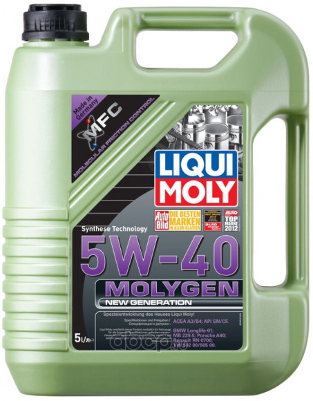Масло мотор. Liqui Moly 5W40 MOLIGEN син 5л Масло мотор. Liqui Moly 5W40 MOLIGEN син 5л