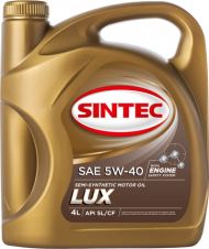 Масло мотор. SINTEC LUXE SAE 5W40 API SL/CF(4л) 1*4шт Масло мотор. SINTEC LUXE SAE 5W40 API SL/CF(4л) 1*4шт