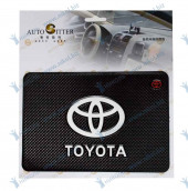 Коврик липучка TOYOTA черный (бел.знач)
