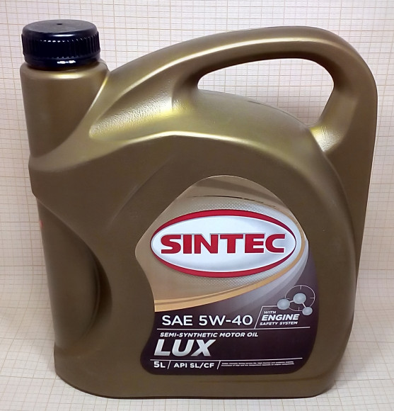 Масло мотор. SINTEC LUXE SAE 5W40 API SL/CF(5л) 1*4 Масло мотор. SINTEC LUXE SAE 5W40 API SL/CF(5л) 1*4