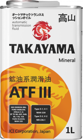 Масло трансмиссионное "TAKAYAMA ATF lll" 1л (1*12) (металл) Масло трансмиссионное "TAKAYAMA ATF lll" 1л (1*12) (металл)