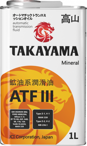 Масло трансмиссионное "TAKAYAMA  ATF lll" 1л (1*12) (металл)