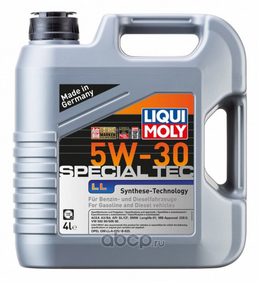 Масло мотор. Liqui Moly 5W30 Special TEC LL син 4л Масло мотор. Liqui Moly 5W30 Special TEC LL син 4л