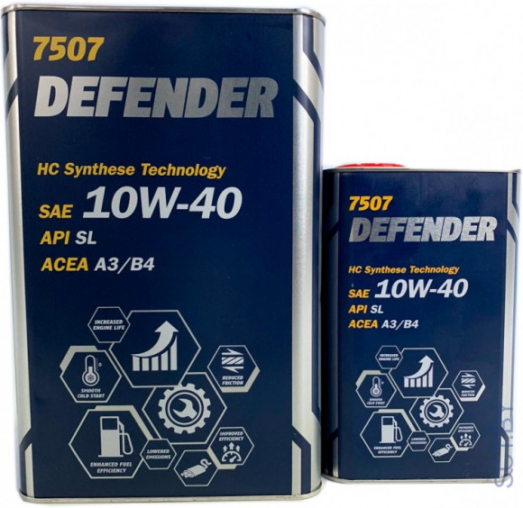 Масло полусинт.MANNOL 7507 Defender SAE 10W40  металл (4л.) 1*4шт.
