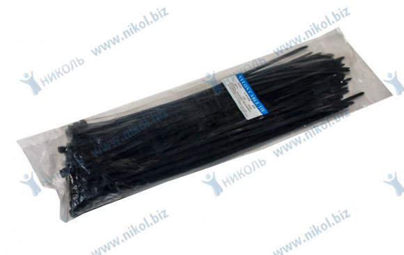 Хомут пластик 4,8*350 мм черн. (уп=100шт) (стяжка кабельная) NOVA-PRO Хомут пластик 4,8*350 мм черн. (уп=100шт) (стяжка кабельная) NOVA-PRO