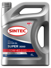 Масло мотор. SINTEC SUPER 3000 SAE 10W40 API SG/CD (4л)
