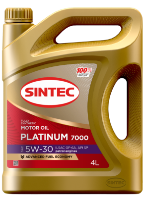 Масло мотор. SINTEC PLATINUM 7000  SAE 5W30  API SP, ILSAC GF-6А (4л)
