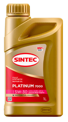 Масло мотор. SINTEC PLATINUM 7000 SAE 5W-30 ACEA A5/B5  (1л) 1*12 шт