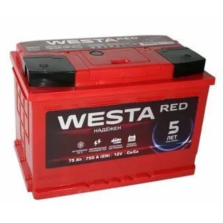 Аккумулятор 6ст-75 Westa Red (п.п.750А) 278*175*190 Аккумулятор 6ст-75 Westa Red (п.п.750А) 278*175*190