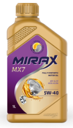 Масло моторное MIRAX MX7 5W40 ACEA A3/B4 API SL/CF (1л) Масло моторное MIRAX MX7 5W40 ACEA A3/B4 API SL/CF (1л)