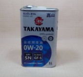 Масло моторное TAKAYAMA 0W20 ILSAC GF-6А API SР (1л) ЖБ Масло моторное TAKAYAMA 0W20 ILSAC GF-6А API SР (1л) ЖБ