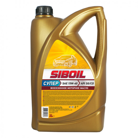 Масло мотор. 15W40 Siboil Супер (5л) 1*3шт Масло мотор. 15W40 Siboil Супер (5л) 1*3шт