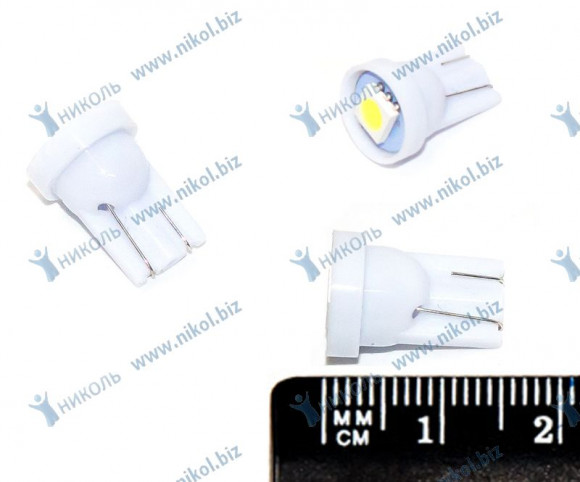 Лампа светодиод 12-5 б/ц (габарит) белая 1SMD (5050) NOVA-PRO (уп=10шт) Лампа светодиод 12-5 б/ц (габарит) белая 1SMD (5050) NOVA-PRO (уп=10шт)