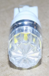 Лампа светодиод 12-5 б/ц (габарит) белая 2SMD (5730) фигурная линза W2.1*9.5d NOVA-PRO (уп=10шт)