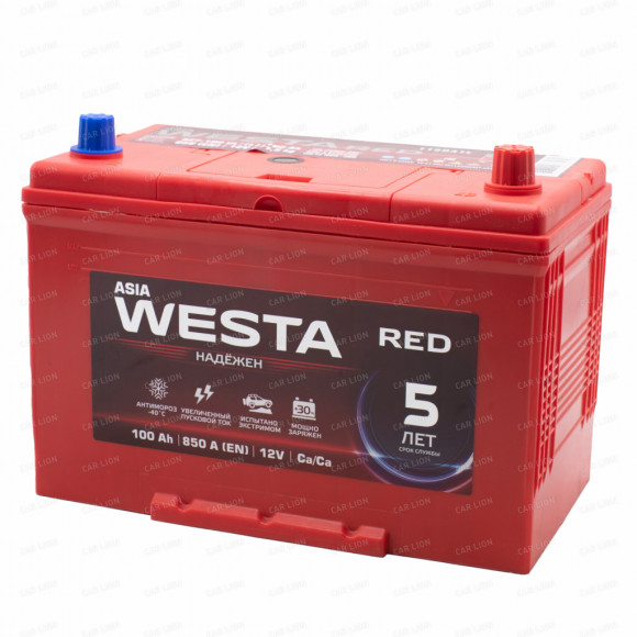 Аккумулятор 6ст-100 Westa Red ASIA (п.п. 850А) 304*173*220 Аккумулятор 6ст-100 Westa Red ASIA (п.п. 850А) 304*173*220