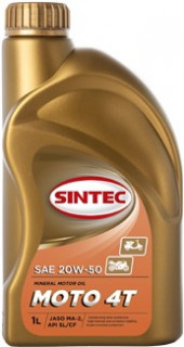 Масло мотор. SINTEC MOTO JASO 4Т API SL/CF(1л) 1*12шт